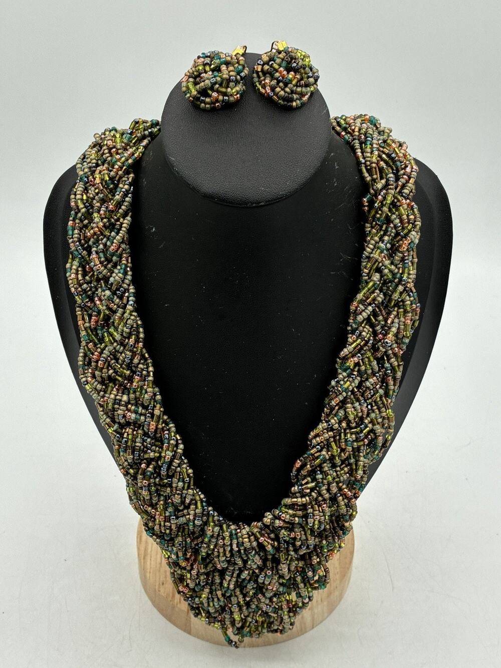 Target 2010 Beaded Multi Strand Statement Necklace Earrings Set India